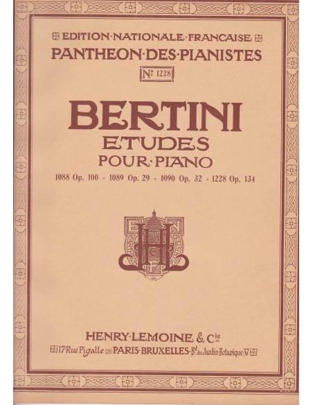 BERTINI H.-Studi Op.134 per pianoforte