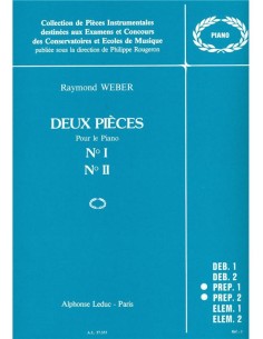 WEBER P.-Pieces (2) for Piano (Rougeron)