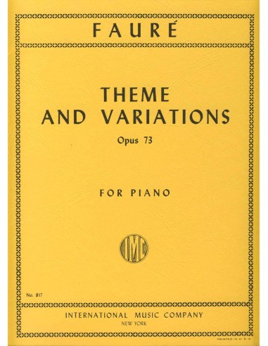 FAURE G.-Thème et variations op.73 pour piano