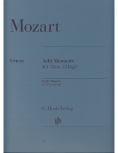 Menuets MOZART W.A. (8) avec Trios (K.315g) pour piano (Urtext)