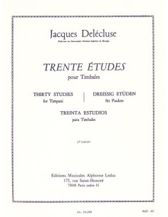 DELECLUSE J.-Studies (30) Vol.2 for Timpani