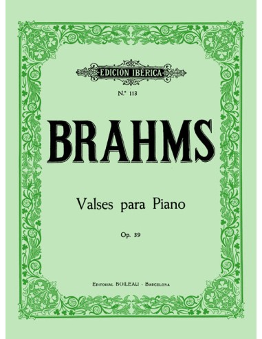 BRAHMS J.-Valzer Op.39 per pianoforte