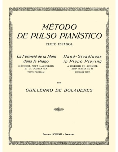 BOLADERES G.-Piano Pulse Method per pianoforte