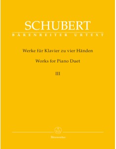 SCHUBERT F.-Obras Completas 3º para Piano a 4 manos (Urtext) (Litschauer/Aderhold)