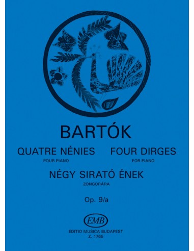 BARTOK B.-Dirges (4) Op.9a pour piano
