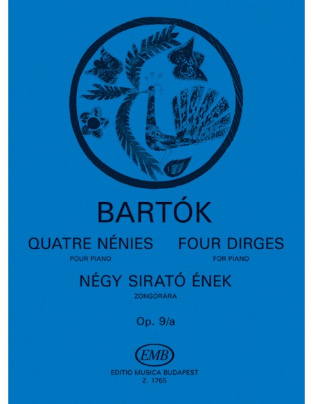BARTOK B.-Dirges (4) Op.9a pour piano
