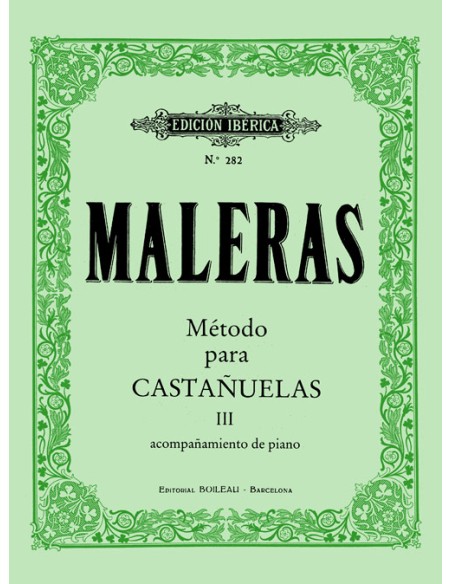 MALERAS E.-Castanets Method 3rd Course: Piano Accompaniment