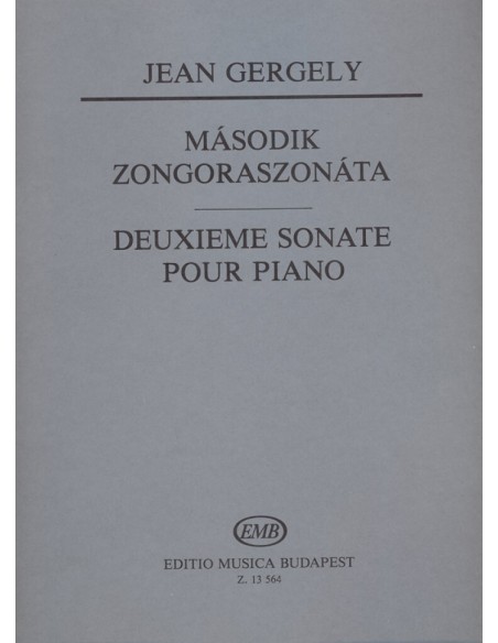 GERGELY J.-Sonate n° 2 pour piano