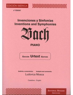 BACH J.S.-Inventions and Symphonies for 2 and 3 voices for Piano (Urtext) (Mosca)