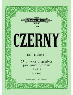 CZERNY C.-Op. 748 El Debut (25 Estudios para manos pequeñas) para Piano (Iberica)