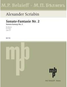 SCRIABIN A.-Sonata nº  2 (Fantasia) en Sol Sost. menor Op.19 para Piano