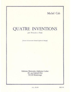 CALS M.-Inventions (4) pour percussion et piano