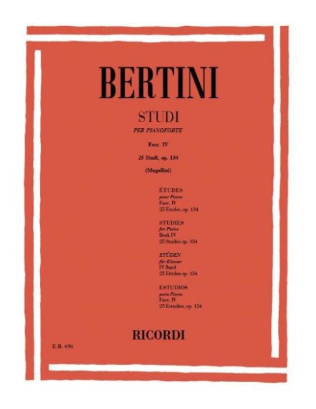 BERTINI H.-Studi Op.134 per pianoforte (Mugellini)