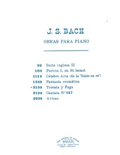 BACH J.S.-Toccata and Fugue in D minor (BWV:565) for Piano