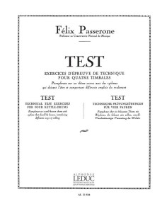 PASSERONE F.-Test : Exercices techniques pour 4 toms