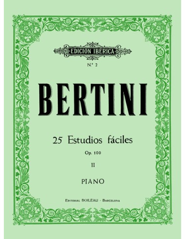 BERTINI H.-Studies Op.100 per pianoforte (iberico)
