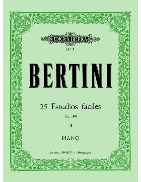 BERTINI H.-Studies Op.100 per pianoforte (iberico)