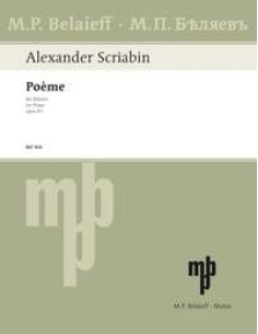 SCRIABIN A.-Poema Op.41 in Re maggiore per pianoforte