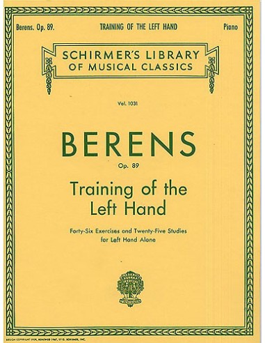BERENS-Left Hand Training Op.89 for Piano