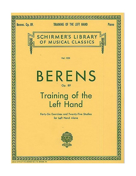 BERENS-Left Hand Training Op.89 for Piano