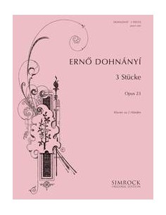 DOHNANYI E.-Pezzi (3) Op.23 per Pianoforte