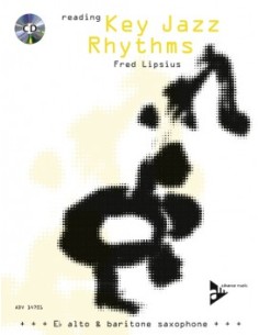 LIPSIUS F.-Reading Key Jazz Rhythms für Alt- oder Baritonsaxophon (Inc.CD)