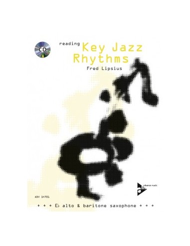 LIPSIUS F.-Reading Key Jazz Rhythms für Alt- oder Baritonsaxophon (Inc.CD)