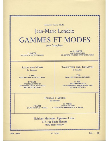 LONDEIX J.M.-Scale e modi Vol.2 per sassofono