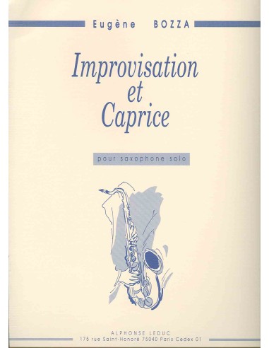 BOZZA E.-Improvisation et Caprice für Saxophon