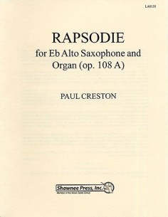 CRESTON P.-Rapsodia Op.108A para Saxofon Mib y Organo