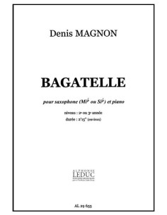 MAGNON D.-Bagatelle für Es- oder B-Saxophon und Klavier