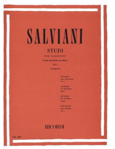 SALVIANI C.-Studi Vol.1 per Sassofono (Giampieri)