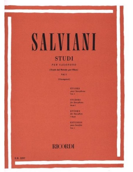 SALVIANI C.-Studi Vol.1 per Sassofono (Giampieri)