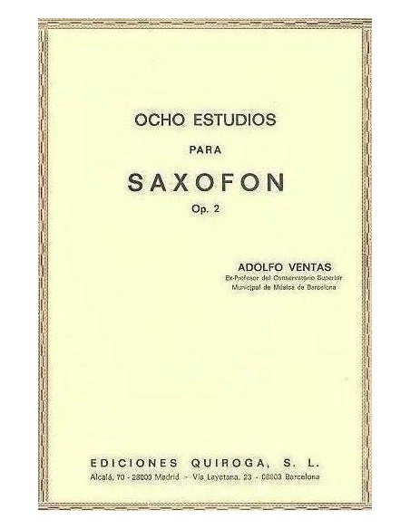 SALES A.-Studi (8) Op.2 per Sassofono