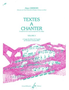 GRIMOIN A.-Texte A Chanter Vol.3
