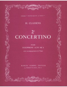CLASSENS H.-Concertino nº 2 para Saxofon Mib y Piano