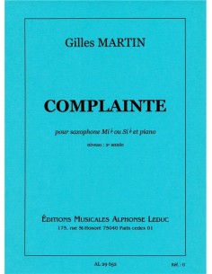 MARTIN G.-Complainte für Es- oder B-Saxophon und Klavier