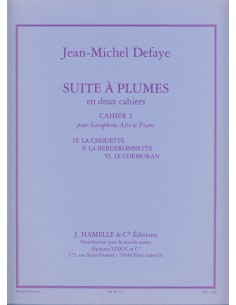DEFAYE J.M.-Suite A Plumes Vol.2 per sassofono in Mib e pianoforte