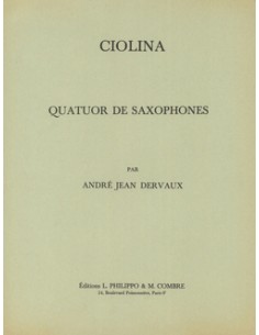 DERVAUX A.J.-Cioline pour 4 saxophones