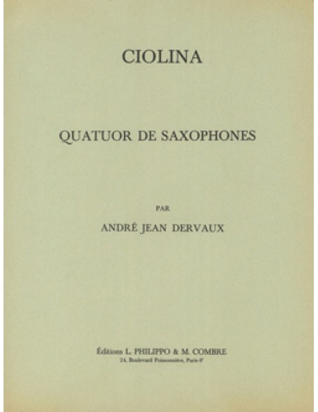 DERVAUX A.J.-Cioline für 4 Saxophone