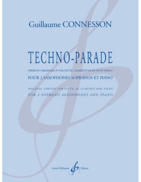 CONNESSON G.-Techno Parade per 2 sassofoni e pianoforte