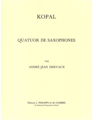 DERVAUX A.J.-Kopal für 4 Saxophone