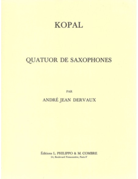 DERVAUX A.J.-Kopal für 4 Saxophone