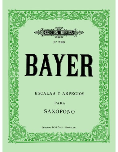 BAYER M.-Scale e arpeggi per sassofono in Sib