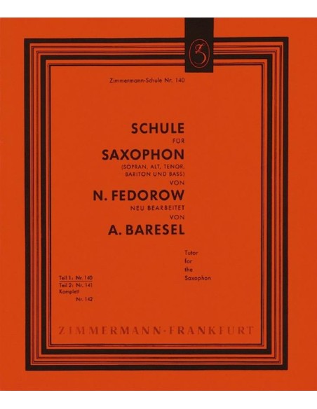 FEDOROW N.-Tutor for the Saxophon 1º (Method) for Saxophone