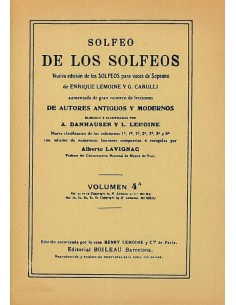 LEMOINE E.-Solfeggio de los Solfeggios 4ºA
