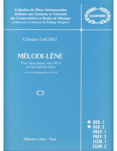 DACHEZ L.-Melodi Lene für Es- oder B-Saxophon und Klavier (Rougeron)