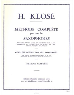 KLOSE H.E.-Methode Completo per Sassofono