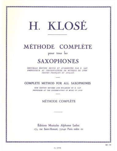 KLOSE H.E.-Methode Complete für Saxophon