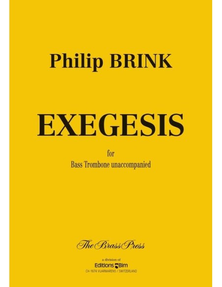 BRINK P.-Exégèse pour trombone